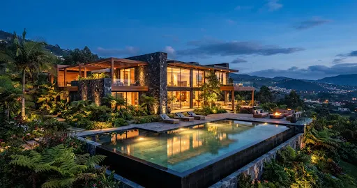 Casa de arquitectura contemporánea en Cumbayá con jardín privado
