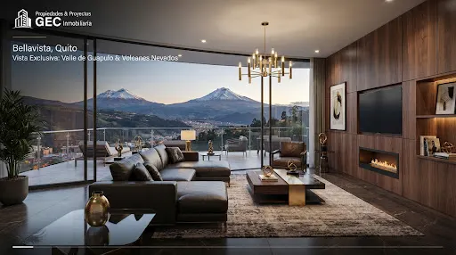 Dúplex Mirador Bellavista con vista al valle de Guápulo